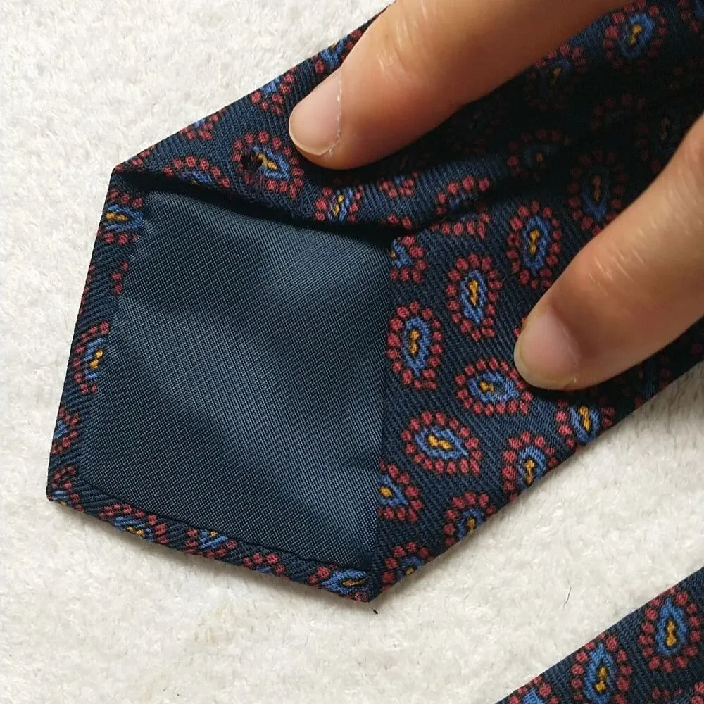 Polo Ralph Lauren NeckTie Tie Boys Teens 100%Wool Blue Red Paisley Italy 3x50
